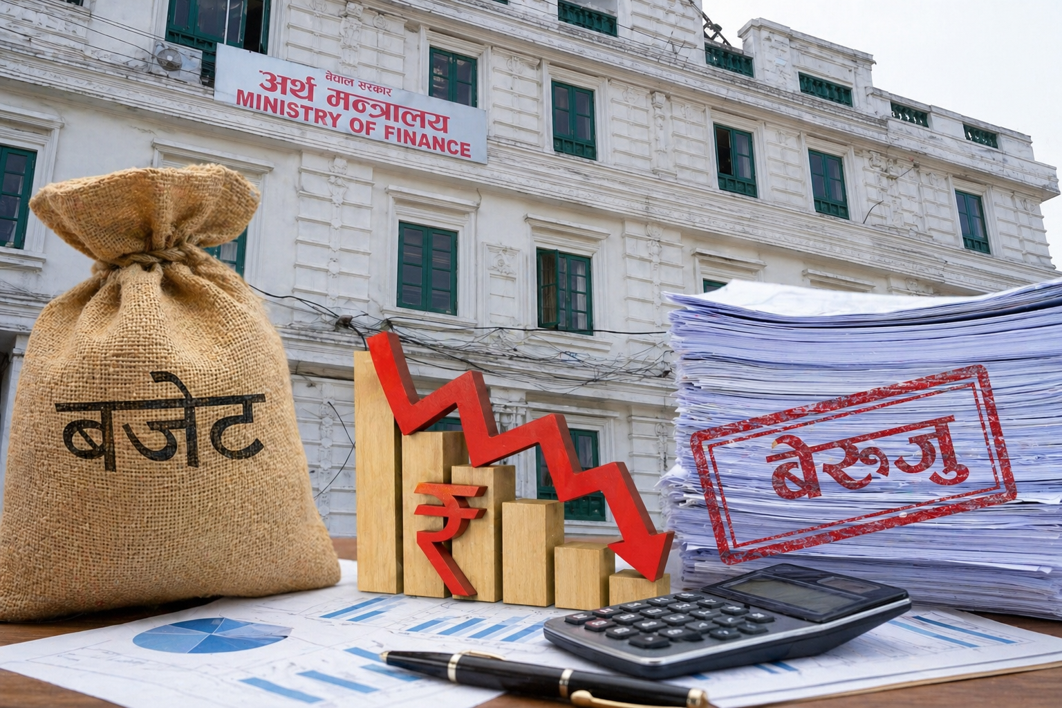 बजेट कार्यान्वयनमा गम्भीर चुनौती : ऋणात्मक सञ्चित कोष र बढ्दो बेरुजुले अर्थतन्त्र संकटोन्मुख